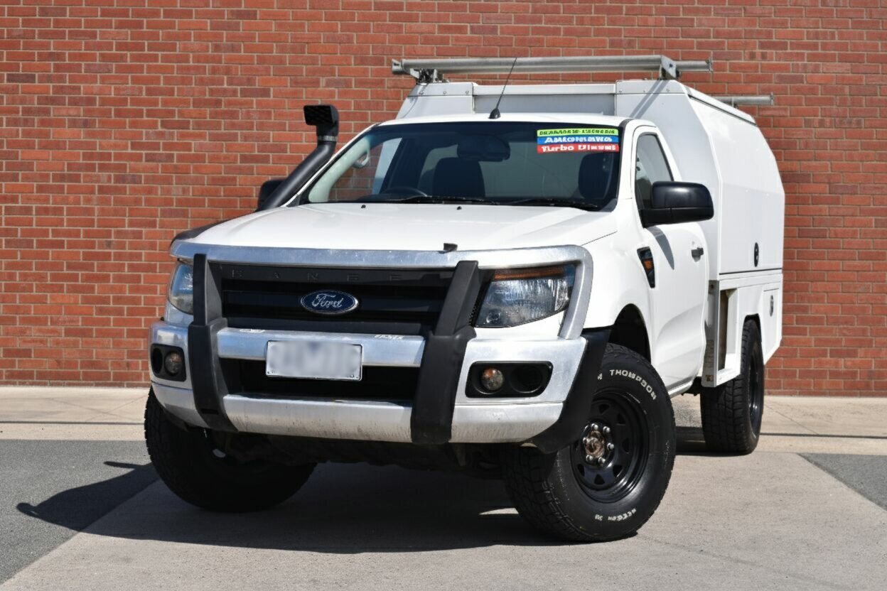 Image of a 2013 Ford Ranger PX XL 3.2 (4x4) White 6 Speed Automatic Cab Chassis